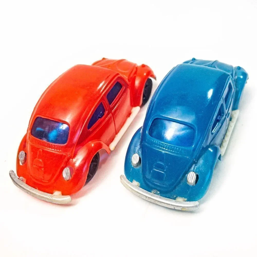 Vintage VW Toy Bundle Plastic Cars & Book